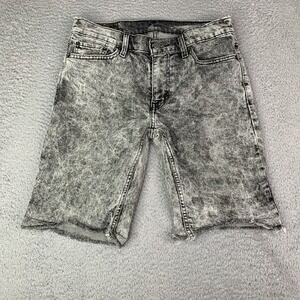 Levi's 511 Jean Shorts Raw Hem W 30 Charcoal Acid Wash